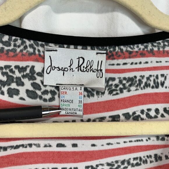 Joseph Ribkoff Cheetah Print Wrap Top - Picture 5 of 10